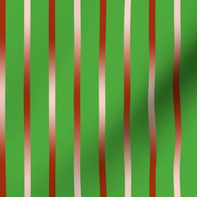 BYF5 - Gradient Burnt Orange Stripes on Green