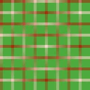 BYF5 - Open Weave Window Pane Plaid in Burnt Orange Gradient on Green