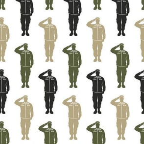 soldiers - multi - military- salute- LAD19