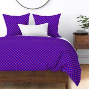BYF6 - Deep Rosy Pink and Violet  Blue Checkerboard