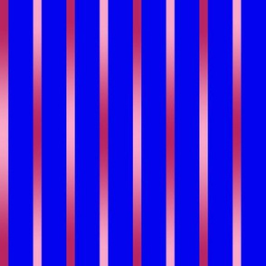 BYF6 -Rosy Red Gradient Stripes on Violet Blue