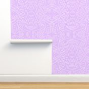 Minimal 1950s style retro white lines onto a pastel purple background