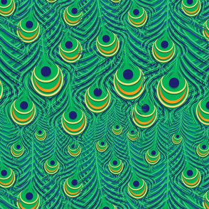 Peacock Feathers Repeat Tile