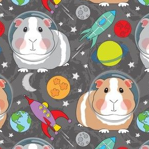 large guinea-pigs-in-space on charcoal