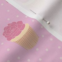 ROSE CUPCAKES AND POLKA DOTS