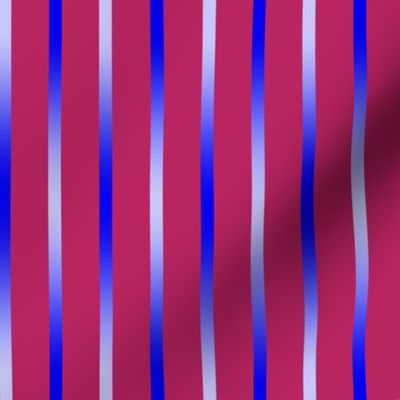 BYF6 - Violet  Blue Gradient Stripes on Rosy Red