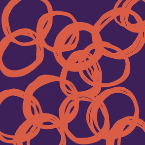 Going around in circles in Reverse!  Orange on Purple