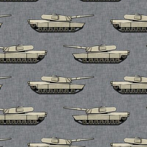 tanks - military vehicles - tan on grey - LAD19