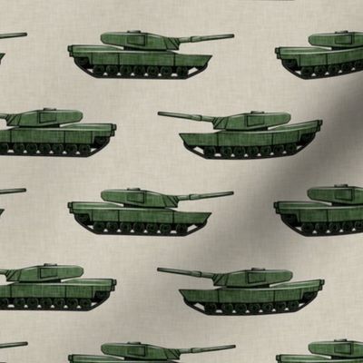 tanks - military vehicles - green on tan - LAD19