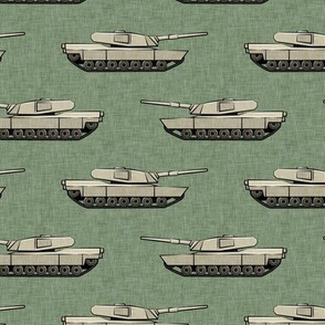 tanks - military vehicles - tan on sage - LAD19