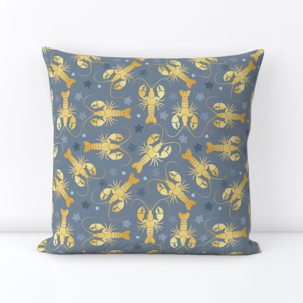 lobster love blue golden | medium