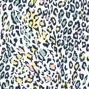 Colourful leopard pastel