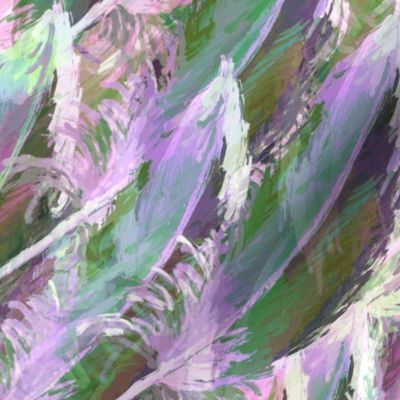 Feather Fancy — Pink • Green • Lavender
