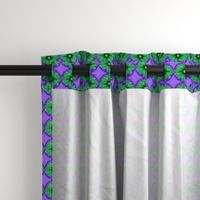 BYF7 - Medium - Bull's Eye Floral in Violet Blue and Green