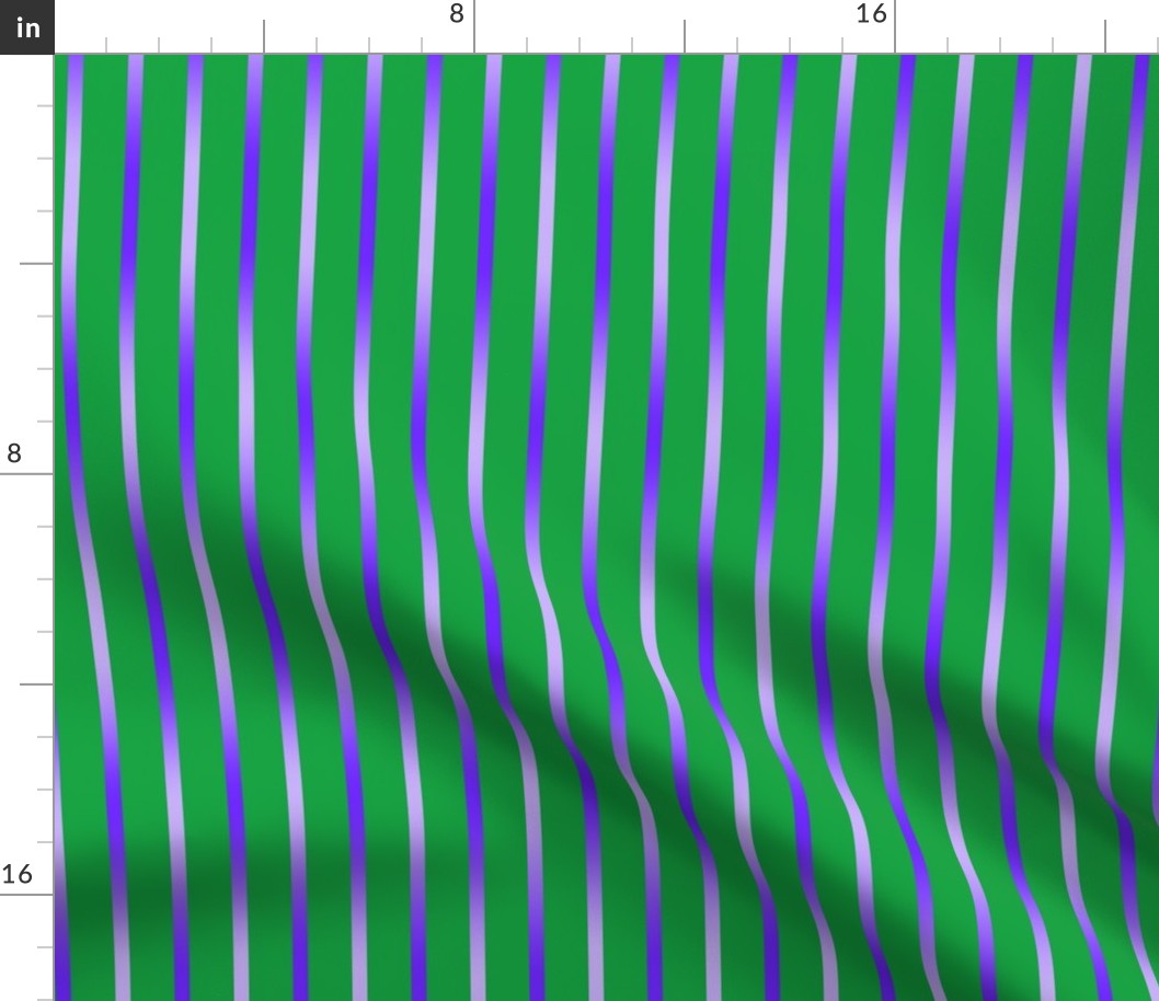 BYF7 - Violet Blue Gradient Pinstripes on Green