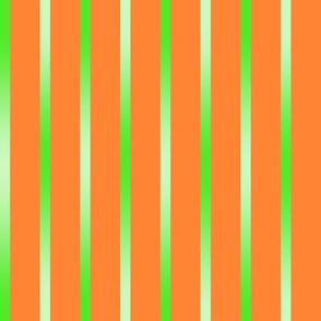 BYF8  - Limey Green Gradient Pinstripes on Orange