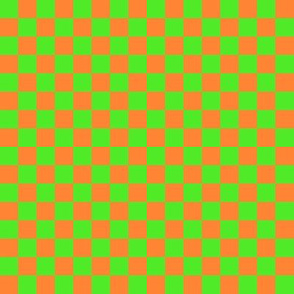 BYF8 - Medium -  Lemon-Lime and Orange Checkerboard