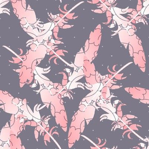 Pink and Gray Feathers 