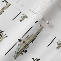 Military helicopter - army vehicles - tan - LAD19