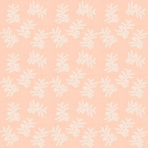 Delicate Fern II Peach Linen, Smaller