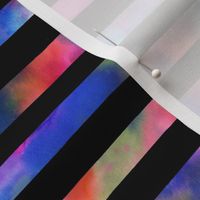 Horizontal watercolor lines-black