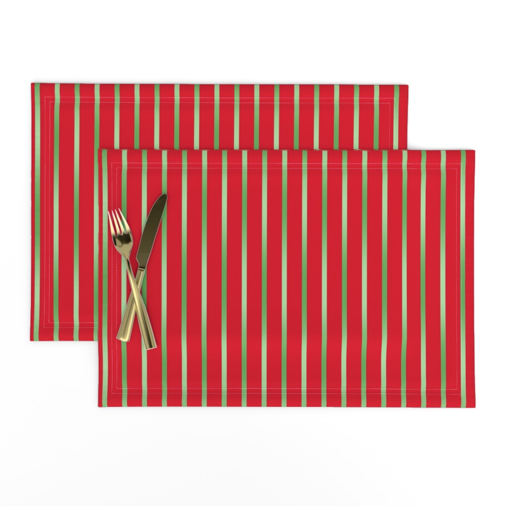 BYF9 - Green Gradient  Pinstripes on Poinsettia Red