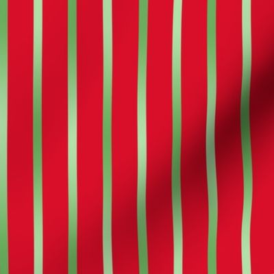 BYF9 - Green Gradient  Pinstripes on Poinsettia Red