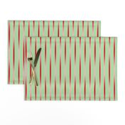 BYF9 - Red Poinsettia Gradient Stripes on Pastel Green