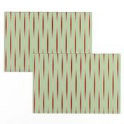 BYF9 - Red Poinsettia Gradient Stripes on Pastel Green