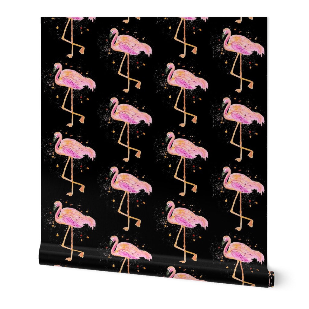 Pink Florida Flamingo Watercolor