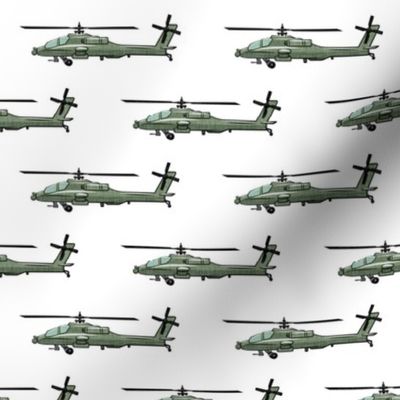 Military helicopter - army vehicles - green - LAD19