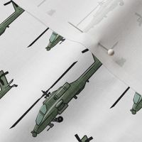 Military helicopter - army vehicles - green - LAD19