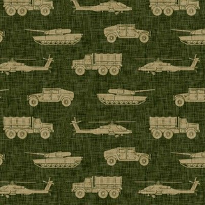 military vehicles - army - tan on green - LAD19