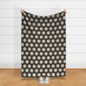 Braided Black Gray and Beige Hexagons