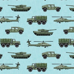 military vehicles 2 - army - green on blue - LAD19