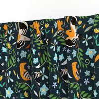 Hoopoe bird pattern