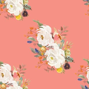 8" Sienna Florals - August Peach / 90 degrees