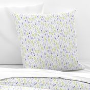 Blue, purple and green - abstract scales fabric and wallpaper print