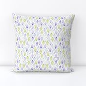 Blue, purple and green - abstract scales fabric and wallpaper print