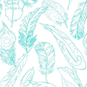Fancy Feathers // Turquoise