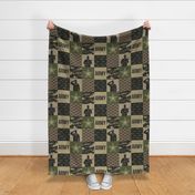 Army - Patchwork fabric - Soldier Military -  OG - LAD19