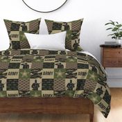 Army - Patchwork fabric - Soldier Military -  OG - LAD19