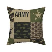 Army - Patchwork fabric - Soldier Military -  OG - LAD19