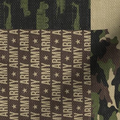 Army - Patchwork fabric - Soldier Military - OG (90) - LAD19