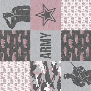 Army - Patchwork fabric - Soldier Military - mauve (90) - LAD19