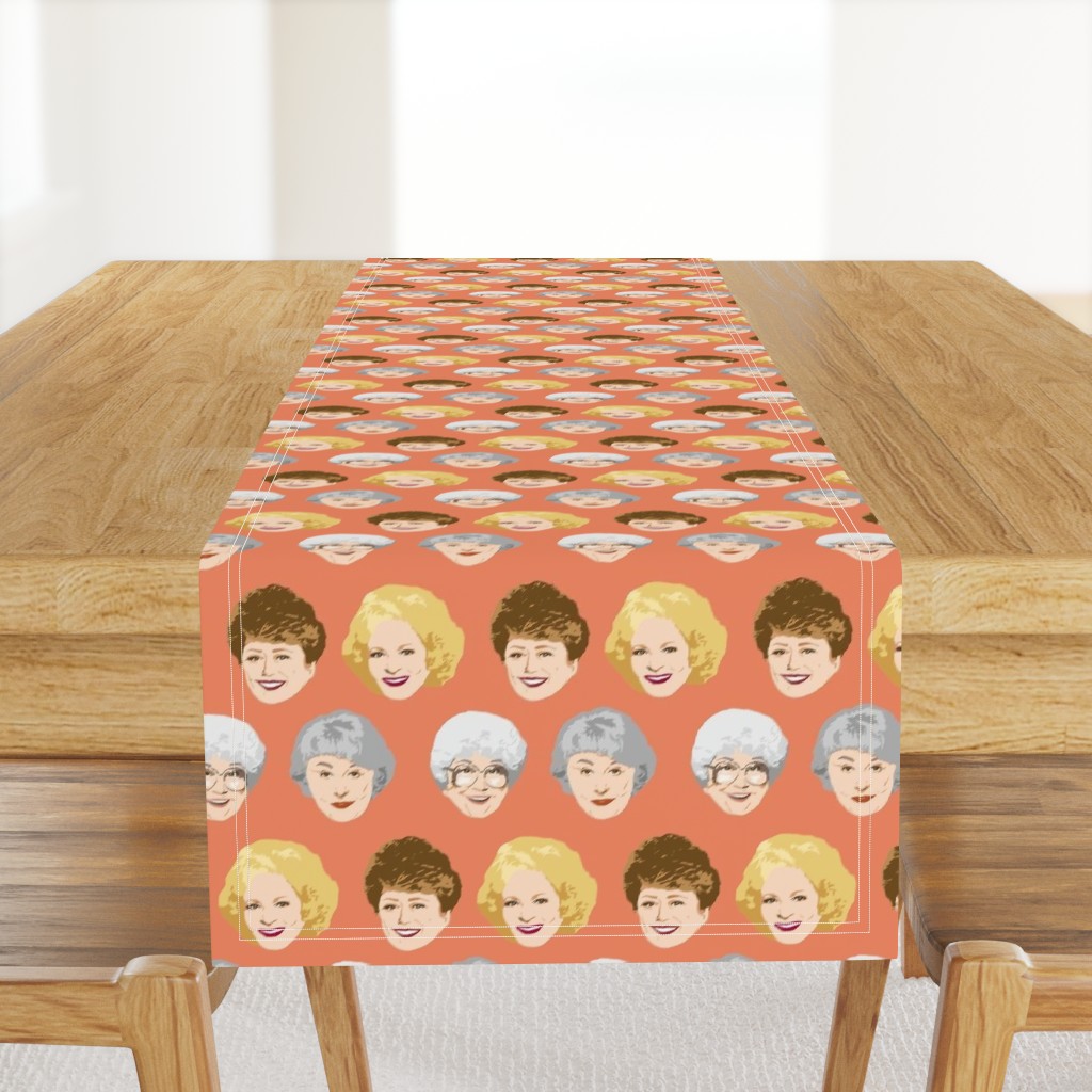 Golden Girls Faces - Large Coral