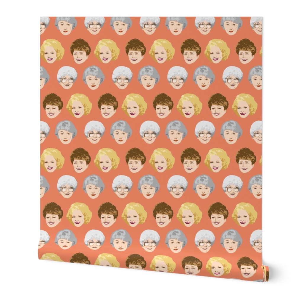 Golden Girls Faces - Large Coral