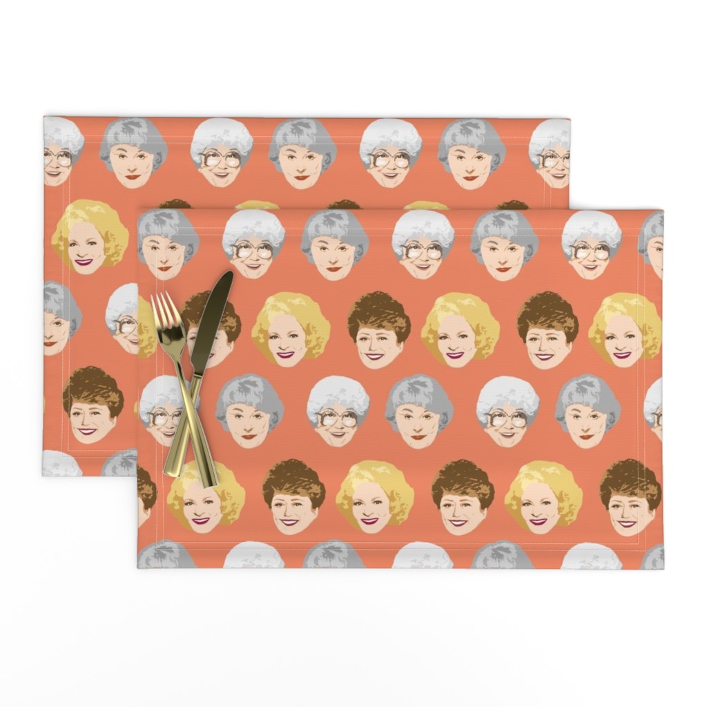 Golden Girls Faces - Large Coral