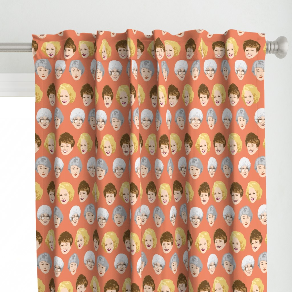 Golden Girls Faces - Large Coral