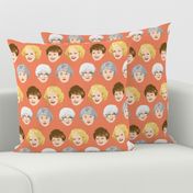 Golden Girls Faces - Large Coral